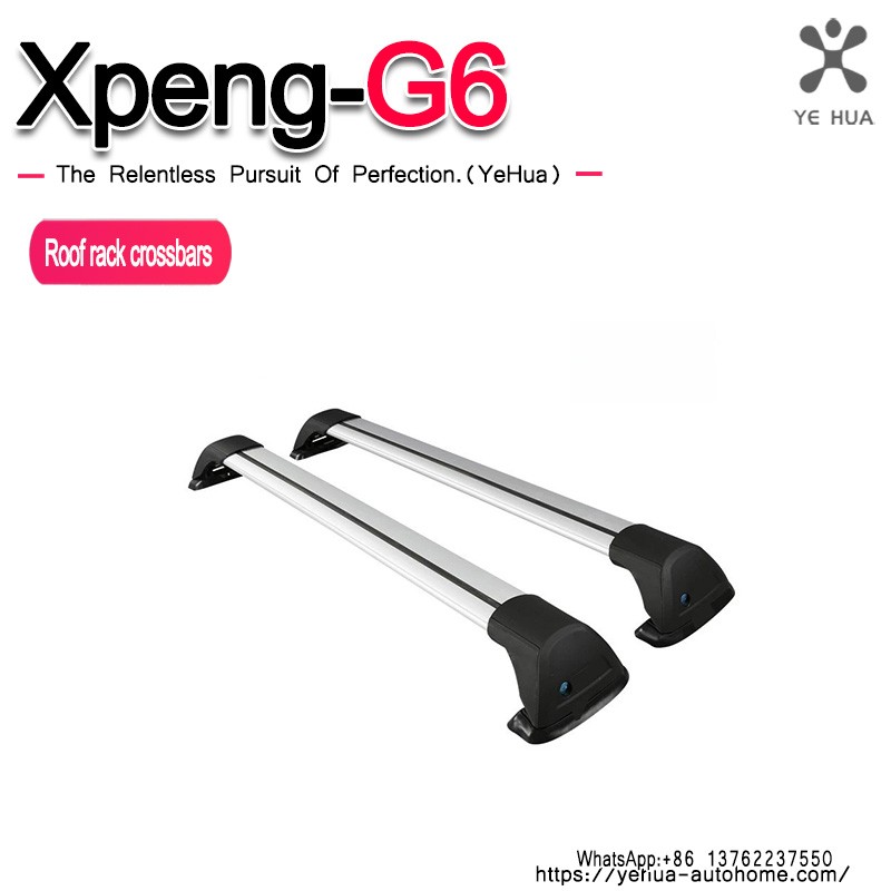 For Xpeng G6 2022-24 Roof Rack Crossbar Aliuminum Roof Rail Crossbar Baggage  Carrier No Need To Punch Holes Top Roof Crossbar