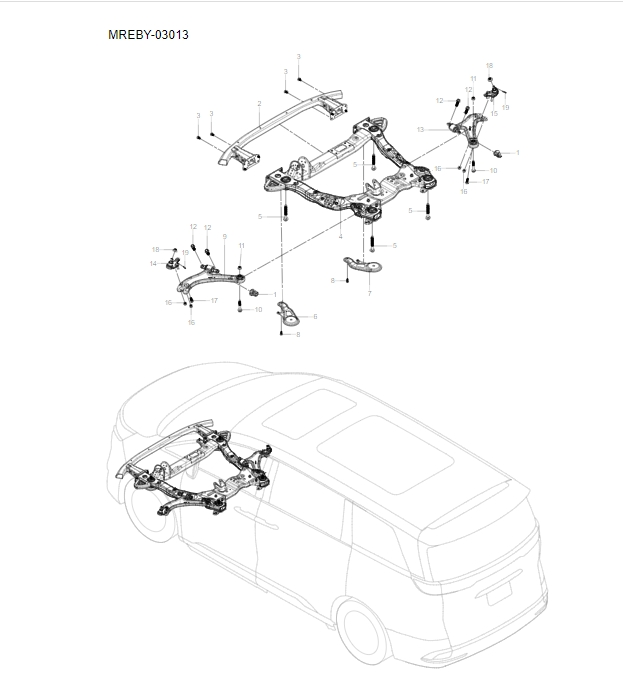 MREH-03013 front subframe