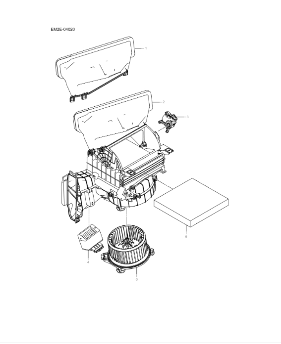 EM2E-04020 Blower Box Assembly