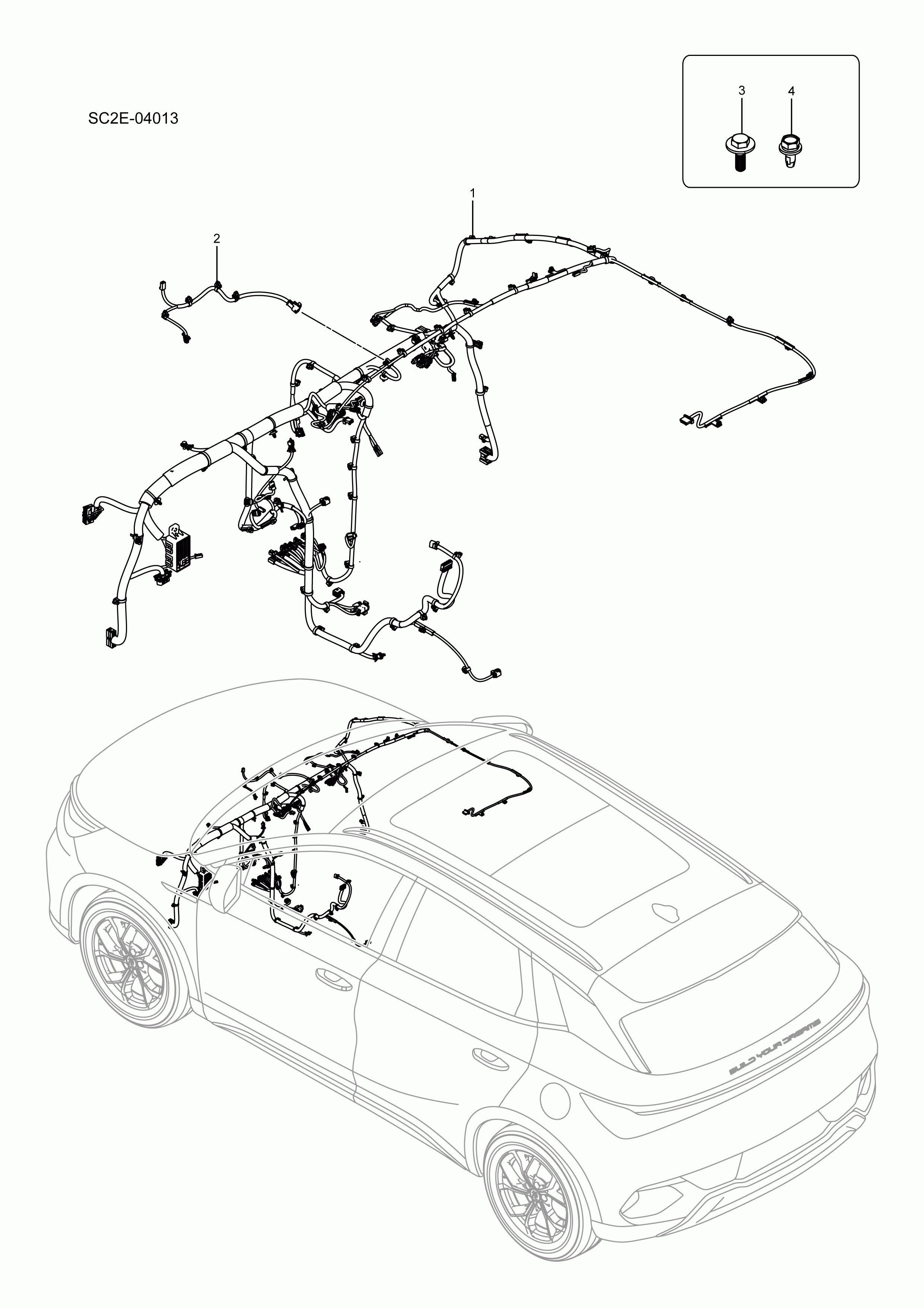 SC2E-04013 Instrument panel wiring harness