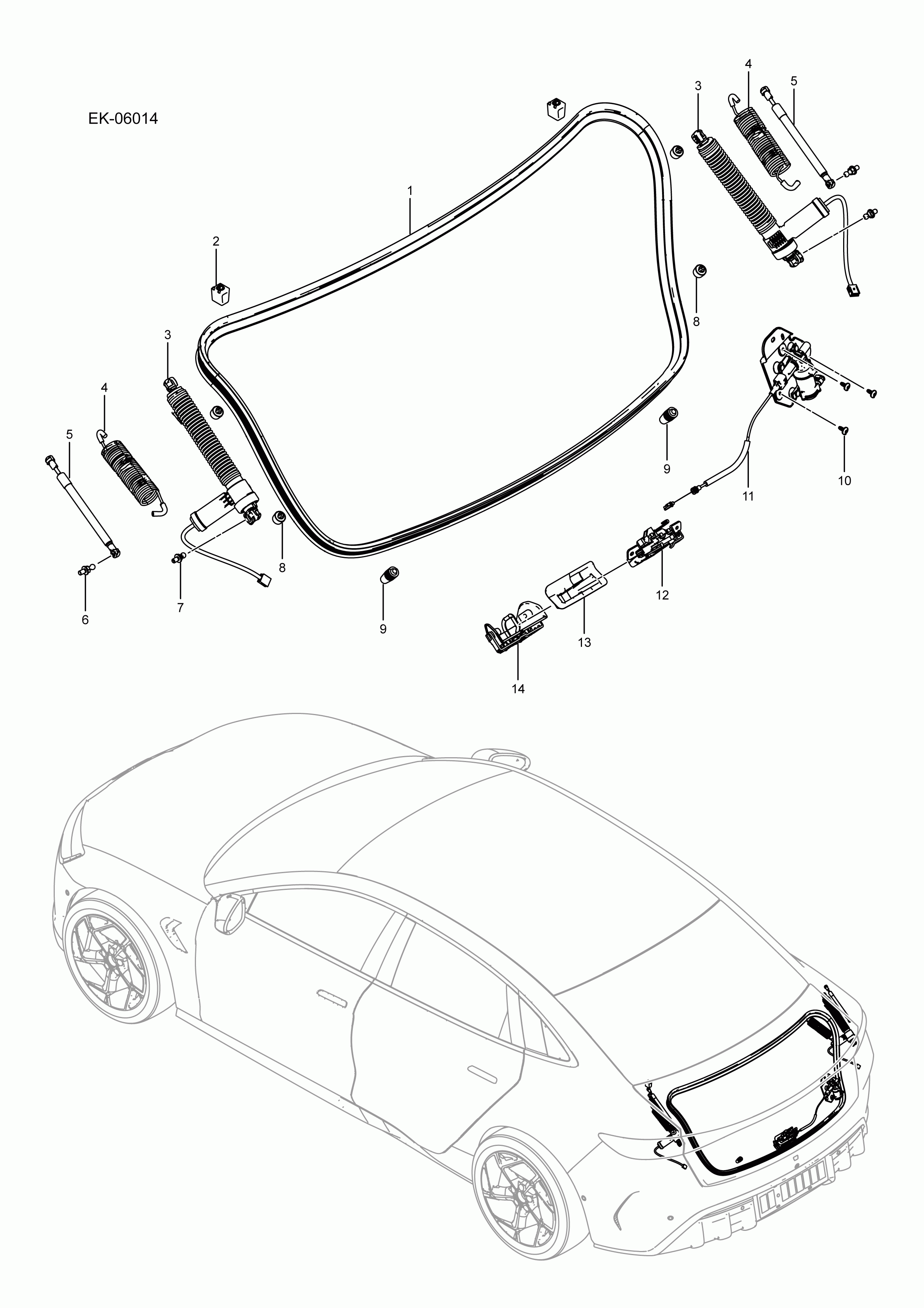 EK-06014 Luggage Lid Accessories