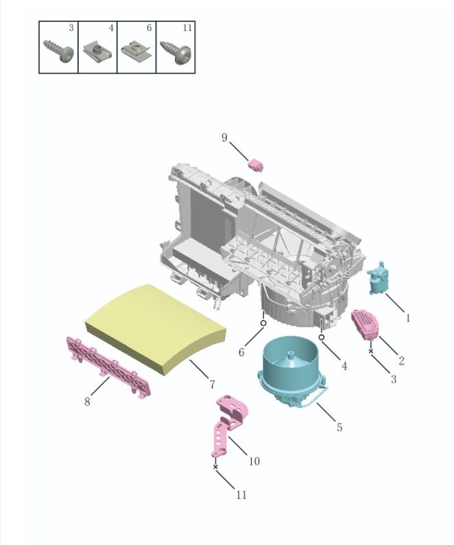 Air conditioning motor components8022