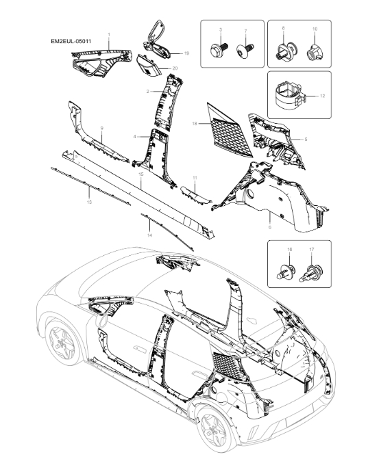 EM2E-05011 Side Panel Interior and Exterior Decoration