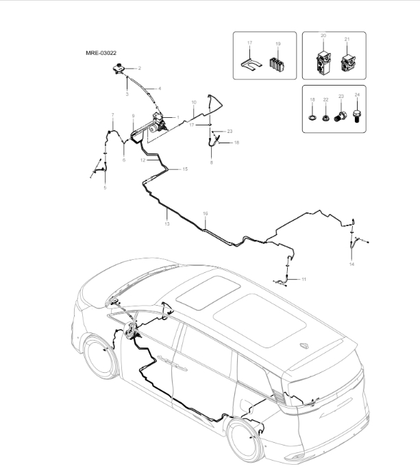 MREH-03022 Electronic Control Stability System and Brake Pipeline Assembly