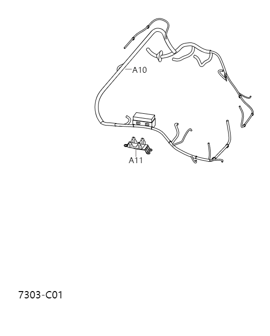 Wiring harness and switch - engine compartment7303
