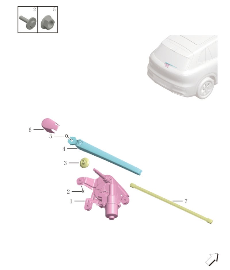 Rear wiper mechanism6022