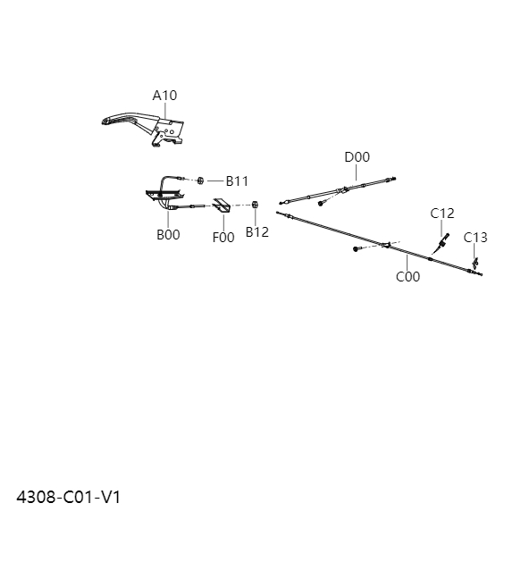 Parking brake and cable4308