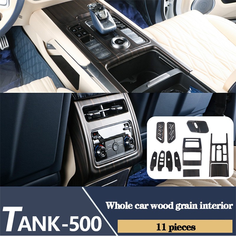 For Great Wall Tank 500 Interior Decoration Patch Central Control Gear Shift Panel Air Outlet Frame Modification Accessories