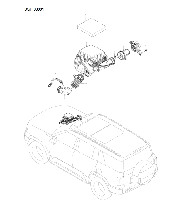 SQH-03001 air intake system