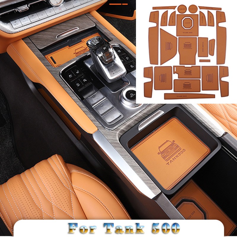 For Great Wall TANK 500 Tank 500 Door Slot Pad Anti Slip Pad Water Cup Pad Interior Modification Accessories