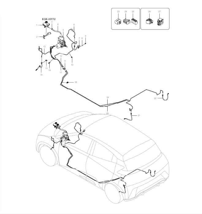 EQE-03022 Electronic Control Stability System and Brake Pipeline Assembly