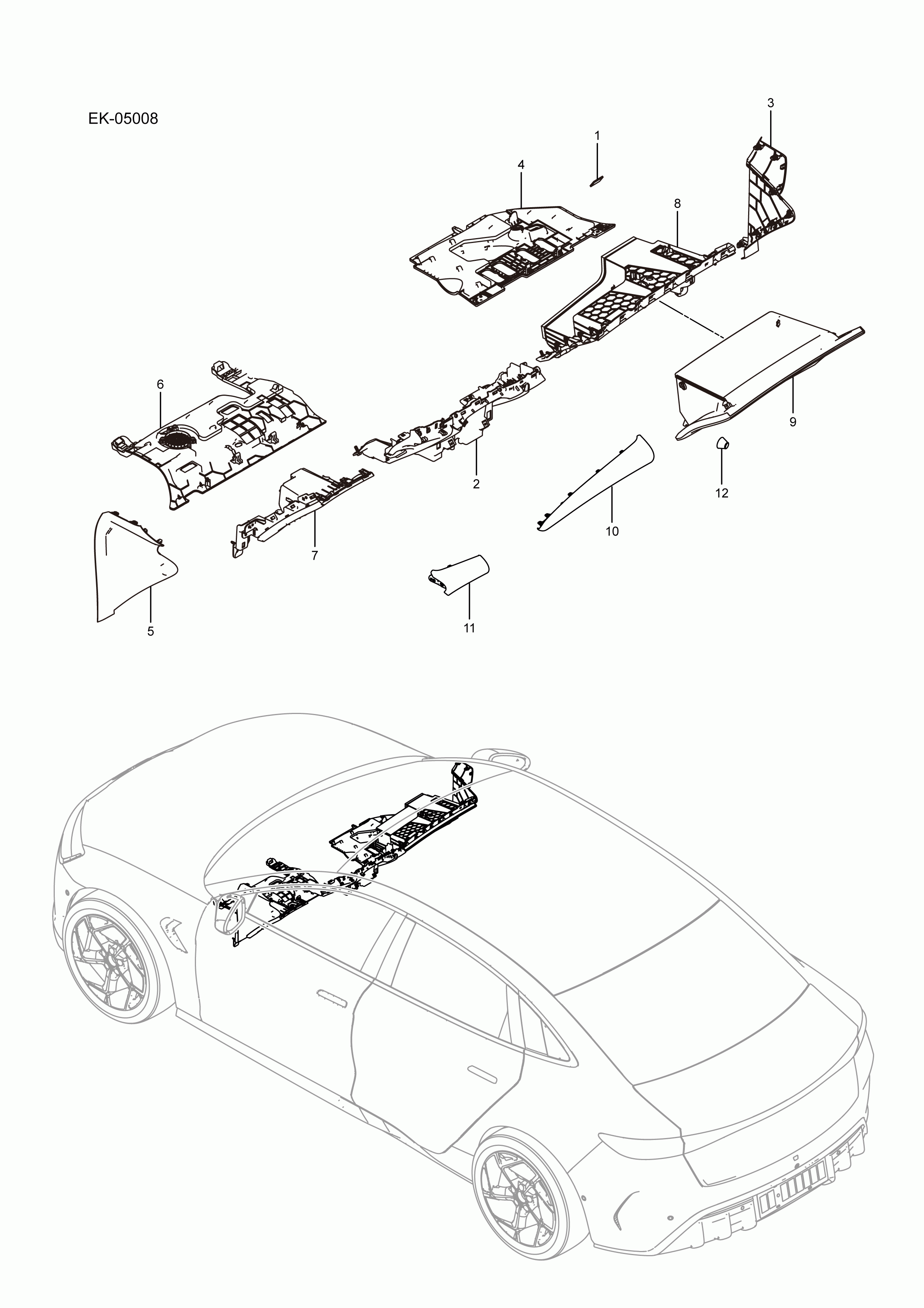 EK-05008 dashboard lower body