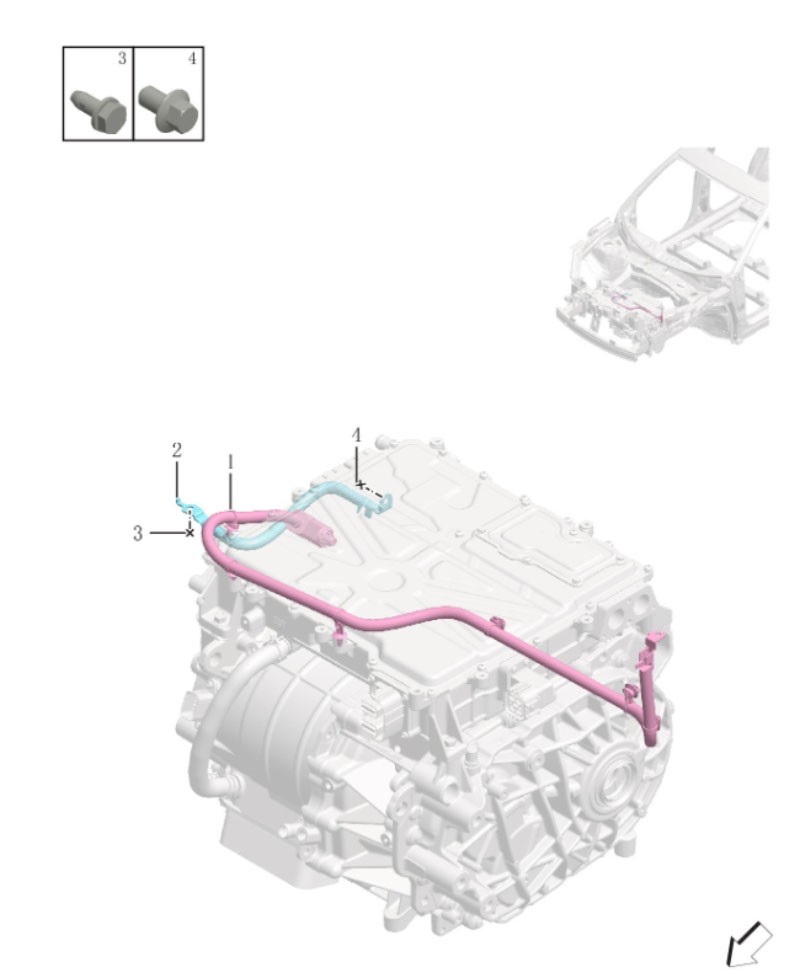 Electric motor harness7012