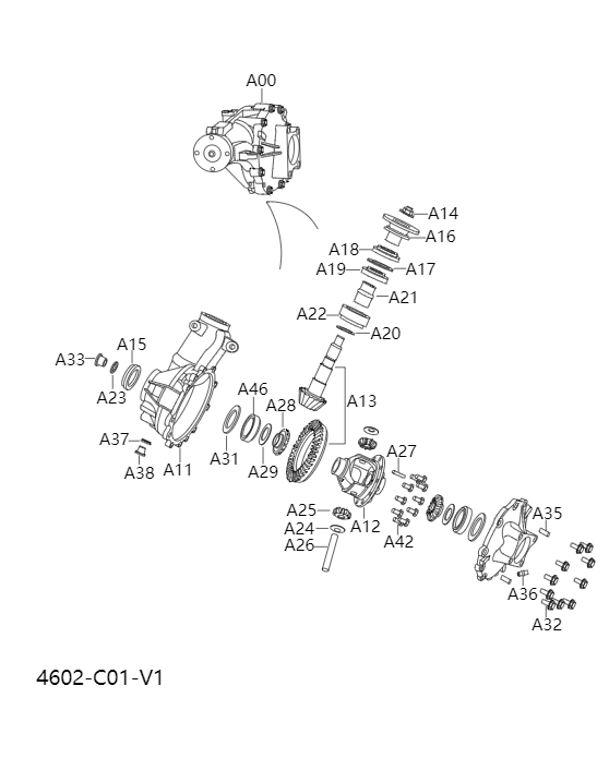 Front axle main reducer4602