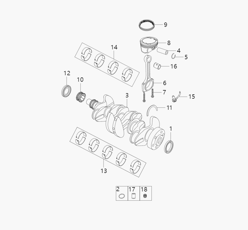 Crankshaft connecting rod mechanism2-1-3