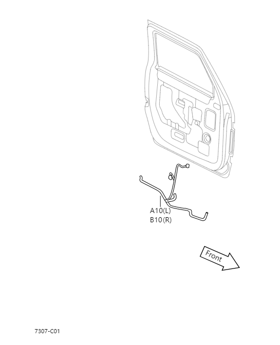Wiring harness and switch - front door7307-1