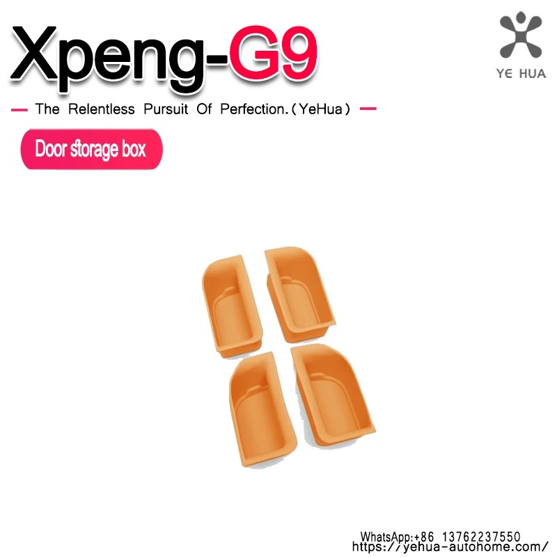 For Xpeng G9 2023 2024 2025 Car Door Storage Box Armrest Silicone Storage Box Door Handle Storage Box Cover Modification