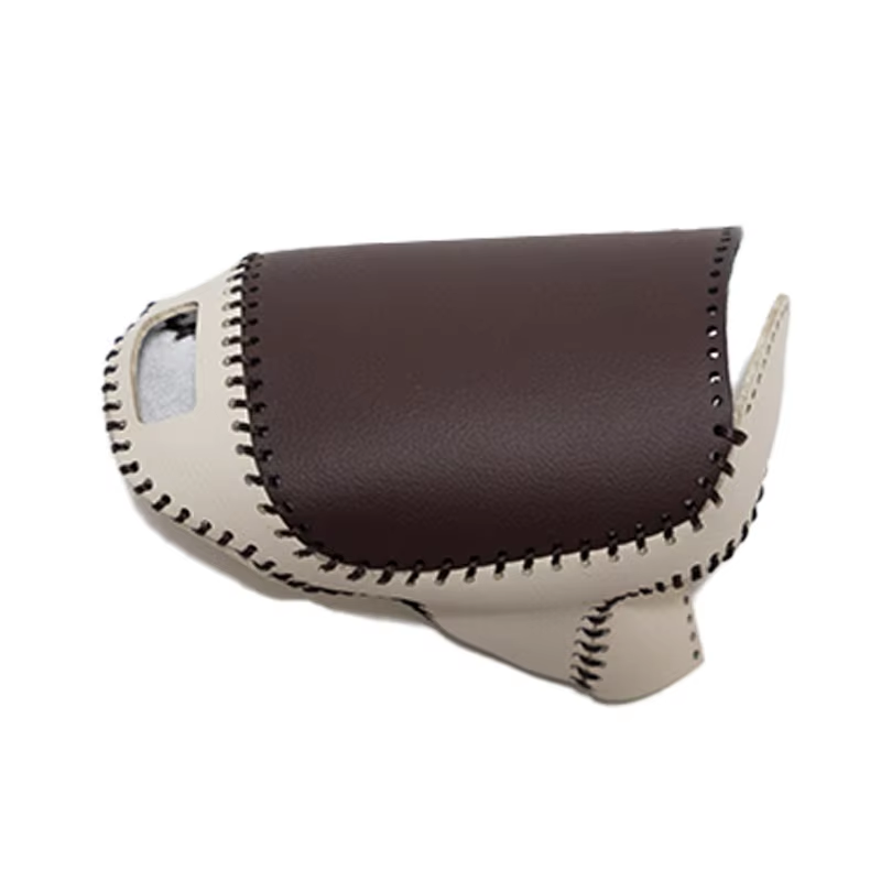 For GEELY Monjaro Manjaro Xingyue L KX11 Gearbox Shift Knob Covers Leather Hand Sewn  Collars Lever Interior Car Accessories