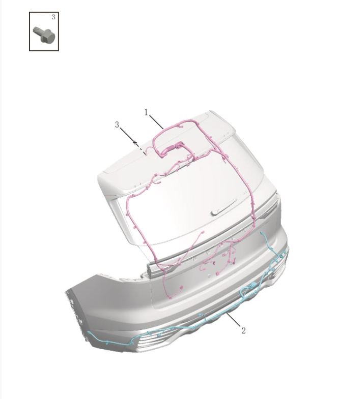 Rear wiring harness7035