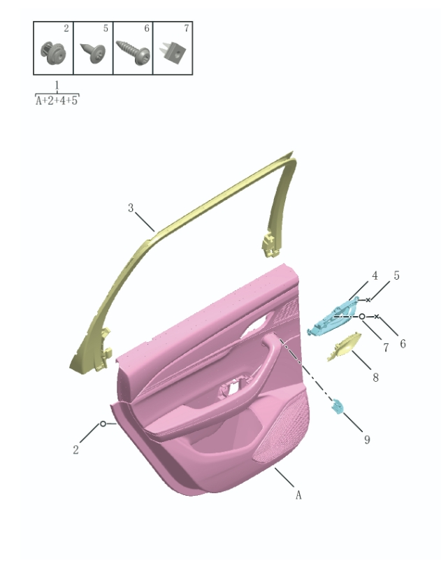 TRIM PANEL,REAR DOOR6049