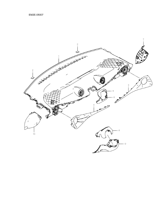 EM2E-05007 dashboard body