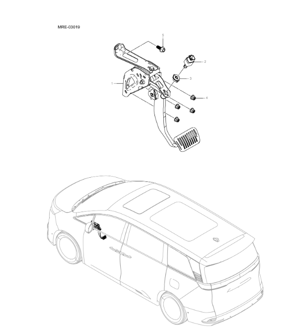 MREH-03019 brake pedal