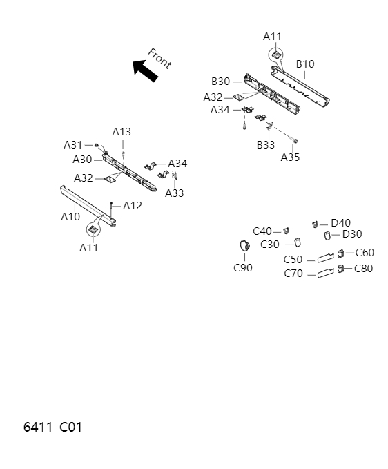 Exterior decoration of the car body6411