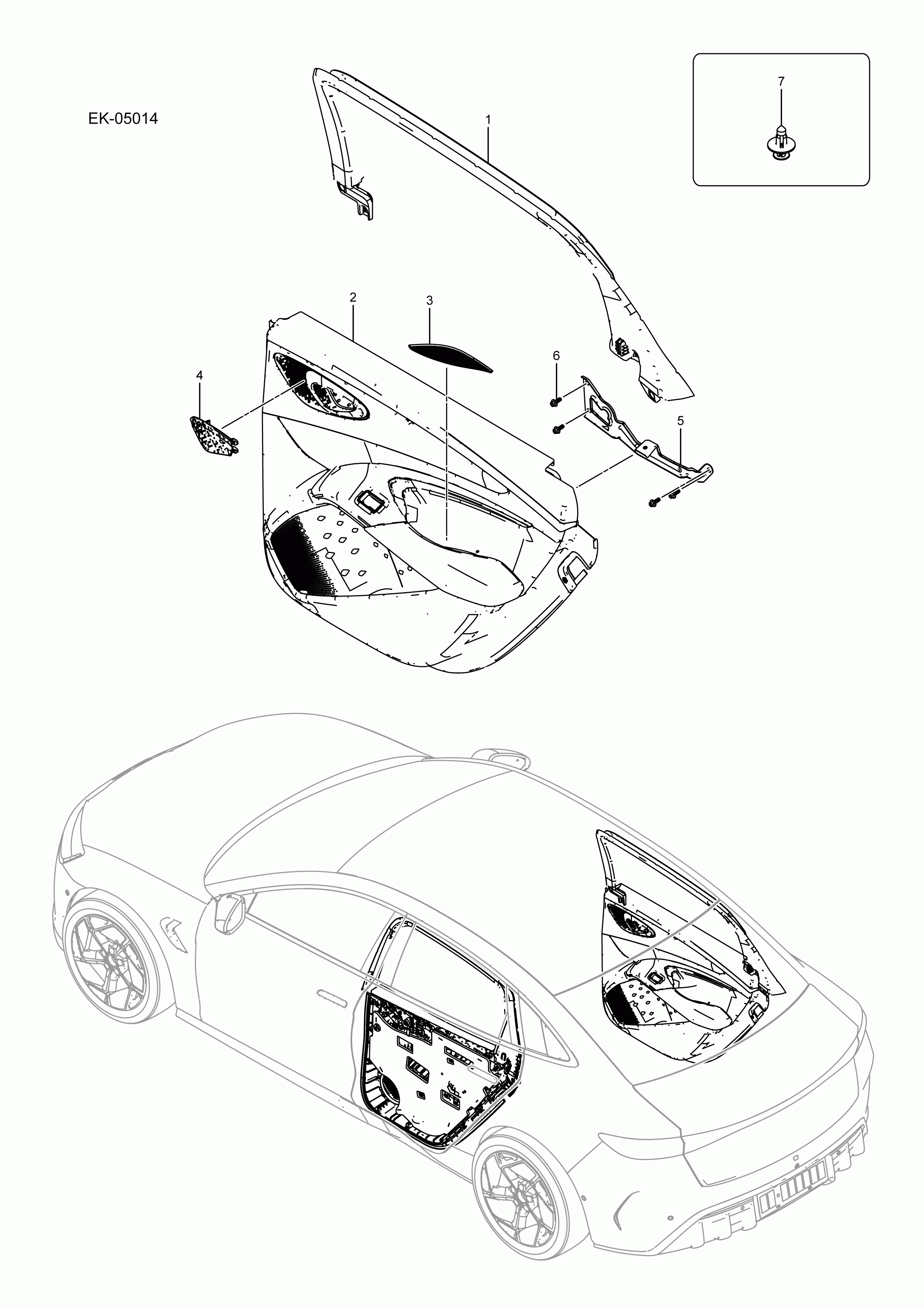EK-05014 Rear Door Interior