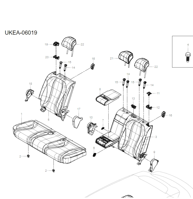 UKEA-06019 Rear Seat