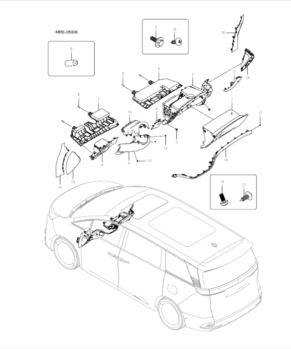 MREH-05008 Instrument Panel Lower Body