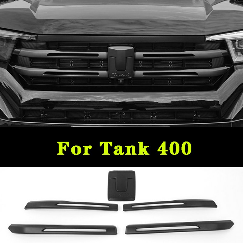 For Great Wall GWM Tank 400 3D ABS Sticker Car Front Emblem Badge Decals Black Badge Logo Emblem Cover Car-Styling