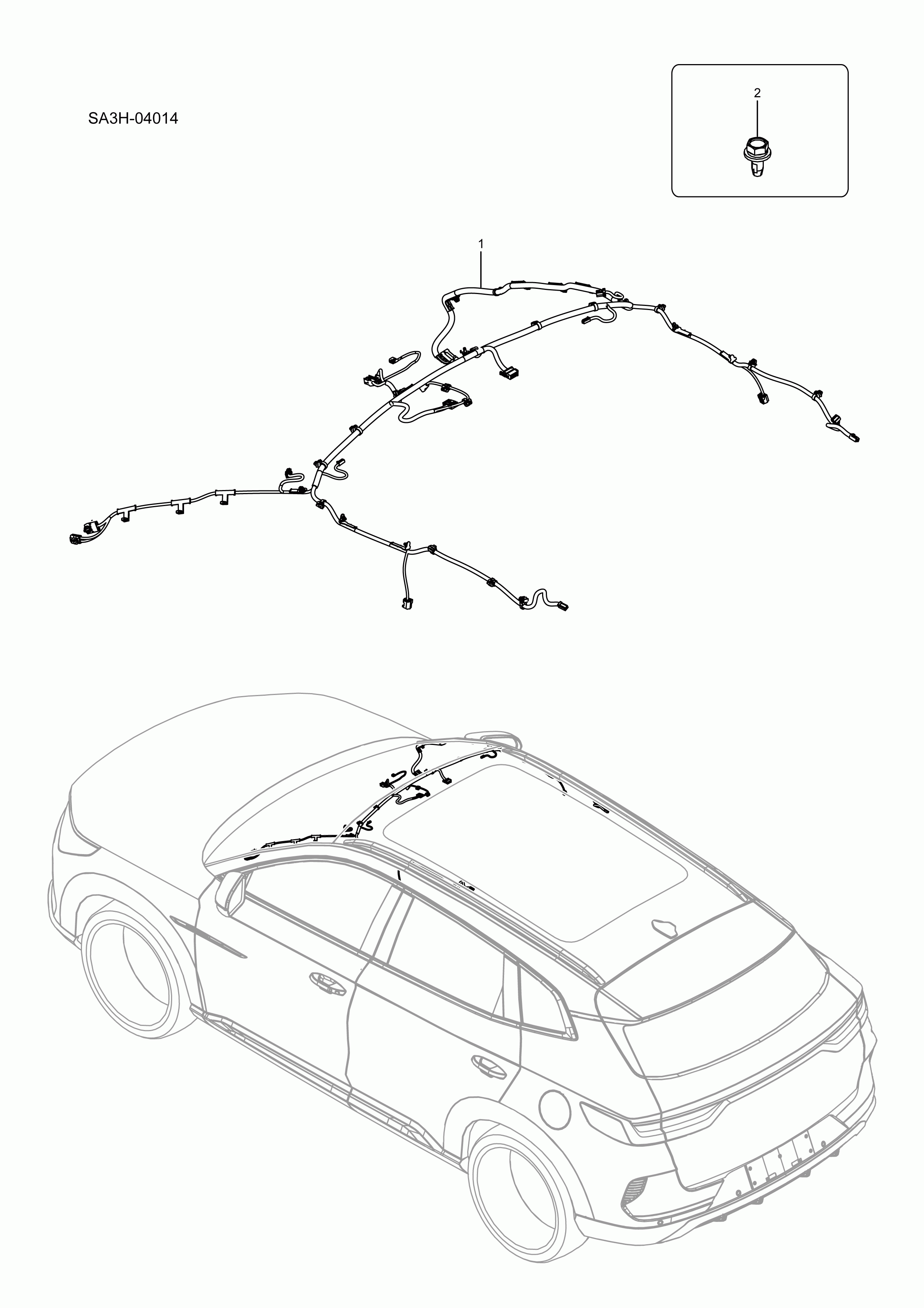 SA3HJ-04014 ceiling wiring harness
