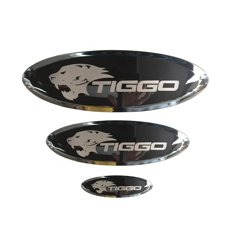 Chery Tiggo 7 8 Pro 2016-2024 Black Badge Tiger Head Logo Grill Hood Sticker Emblem Cover
