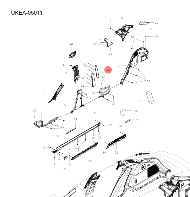 UKEA-05011 Side Panel Interior and Exterior Decoration