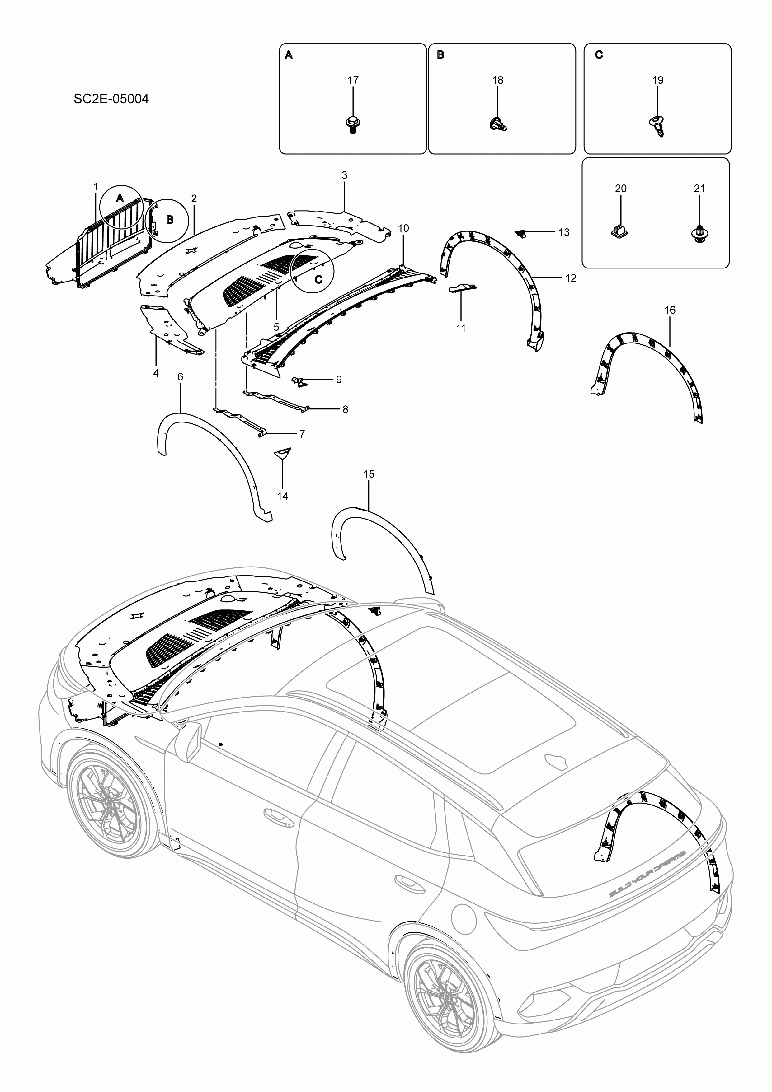 SC2E-05004 front cabin trim