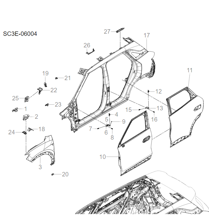 SC3E-06004 Side Panel and Door