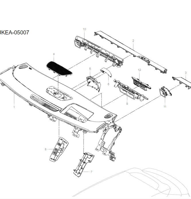 UKEA-05007 dashboard body