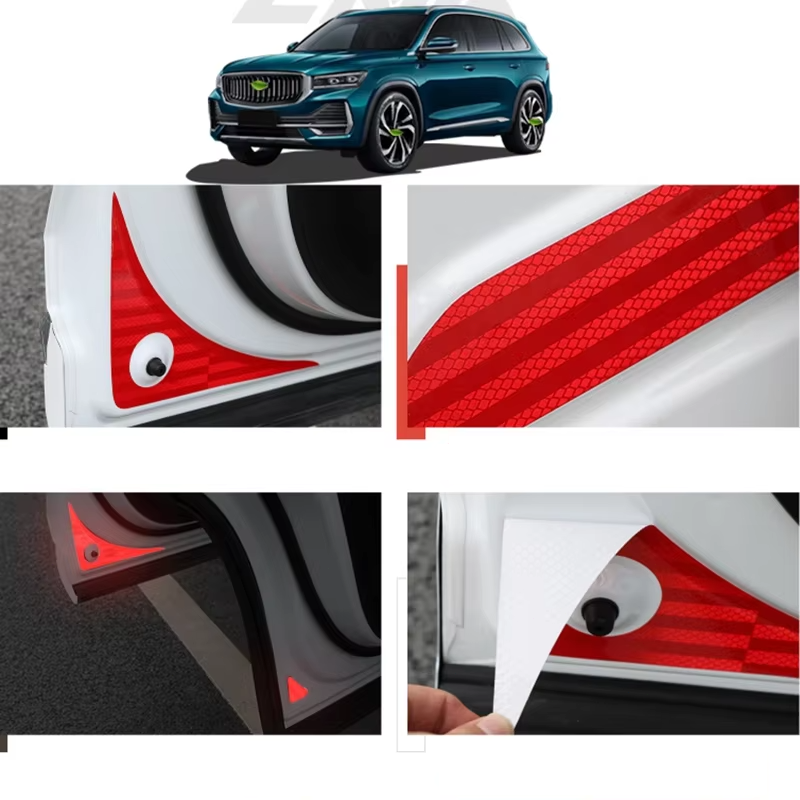 For GEELY Monjaro Manjaro Xingyue L KX11 2021 2023 Reflective Safety Warning Stickers on Car Doo Automobiles Parts Accesorios