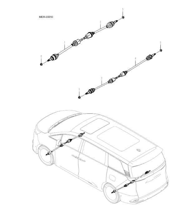 MREH-03010 Drive Half Shaft