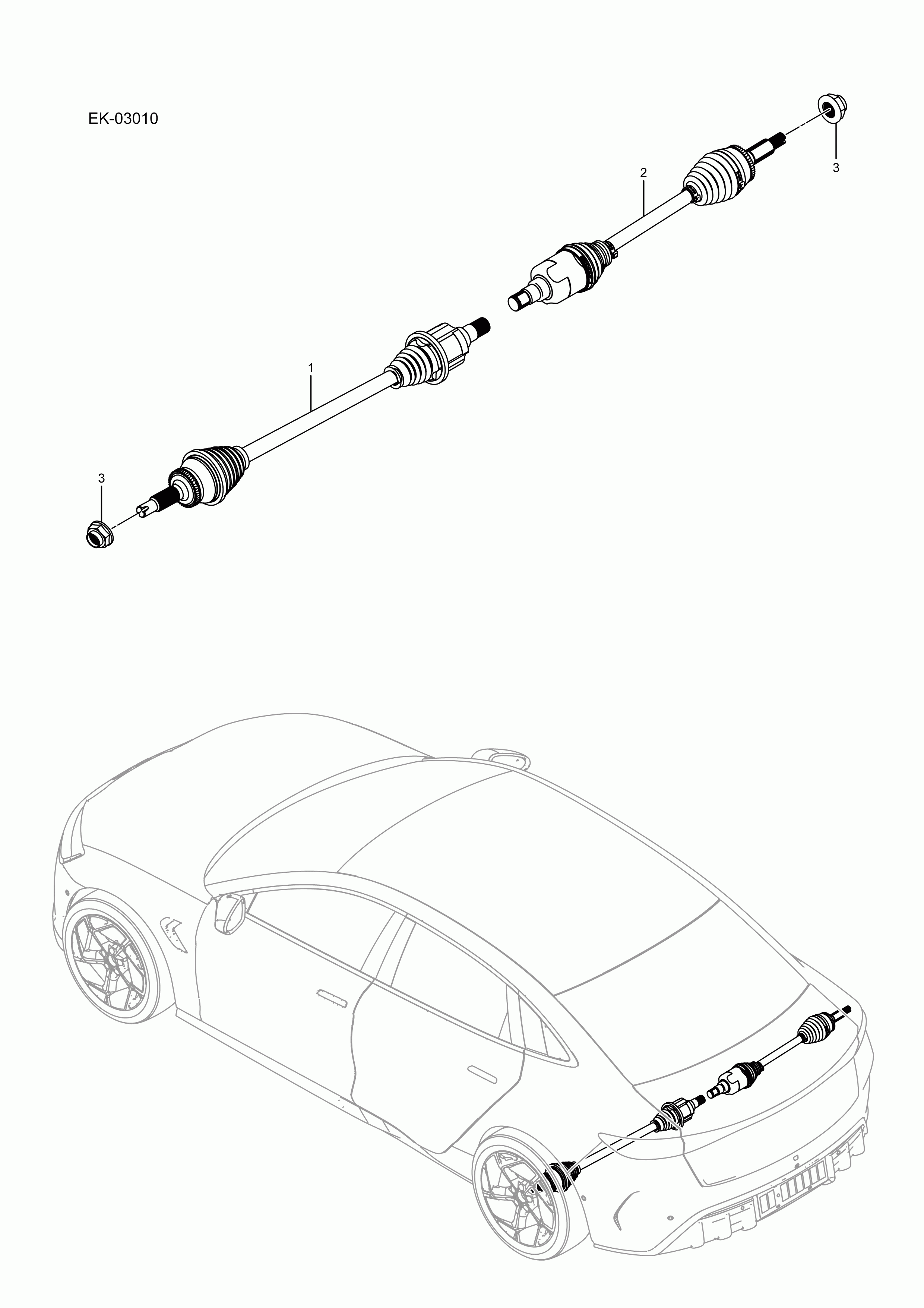 EK-03010 Drive Half Shaft
