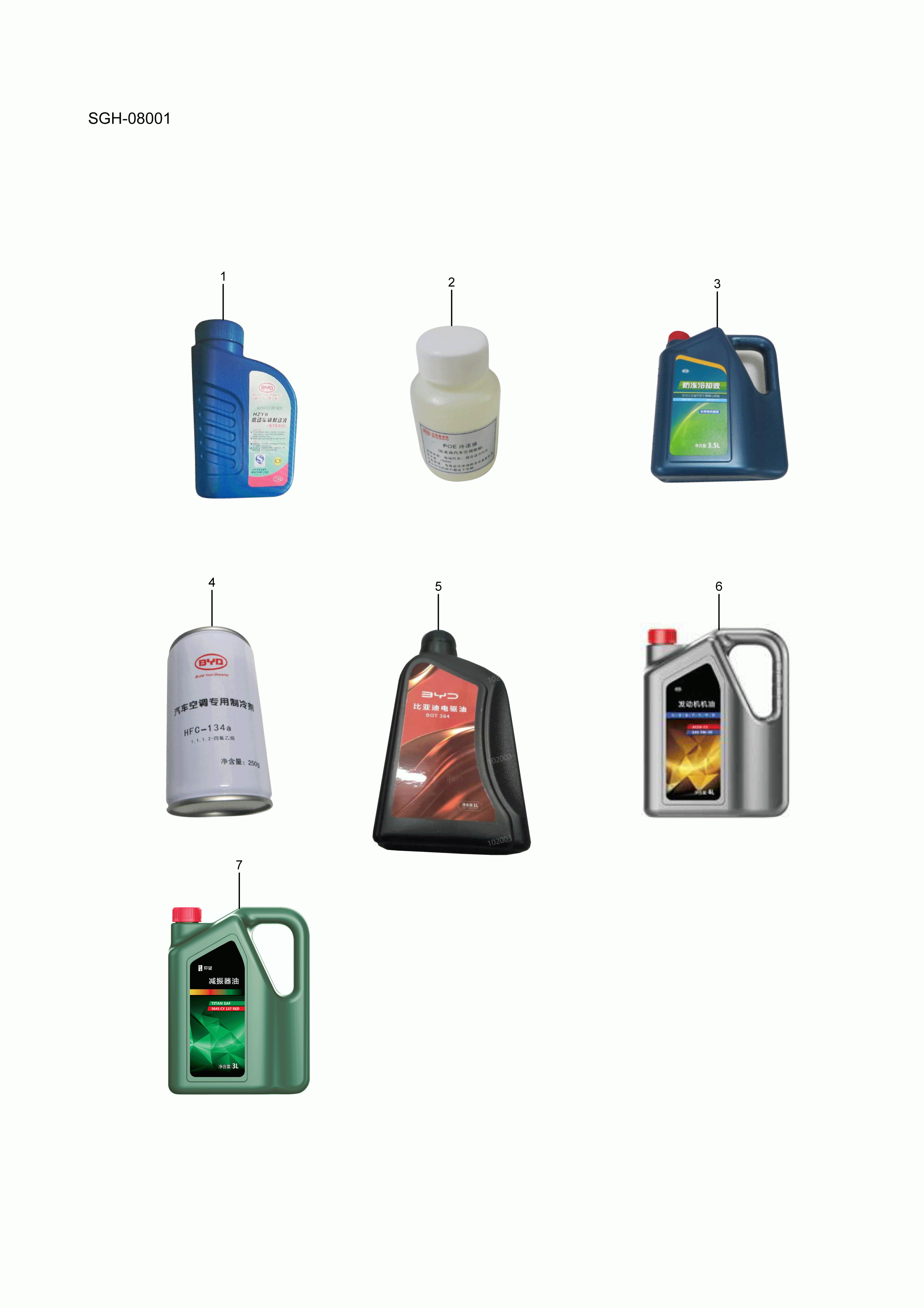 SQH-08001 Spare parts and maintenance parts