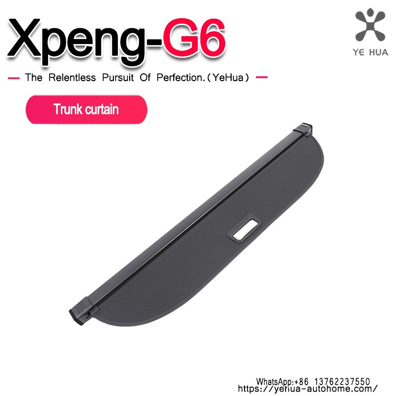 Car Rear Trunk Cargo Cover For Xpeng G6 2023-2025 Luggage Tray Storage Shield Curtain Partition Mat Auto Part