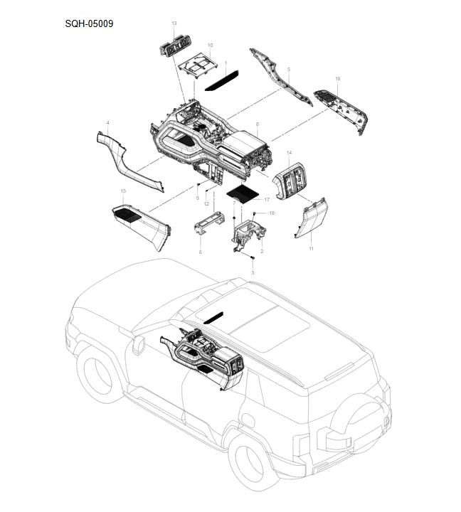 SQH-05009 auxiliary instrument panel