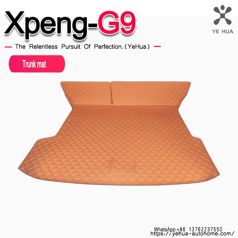 For Xpeng G9 2023-2025 New Leather Trunk Mats Fully Surrounded Waterproof Non-Slip Liner Custom Floor mat
