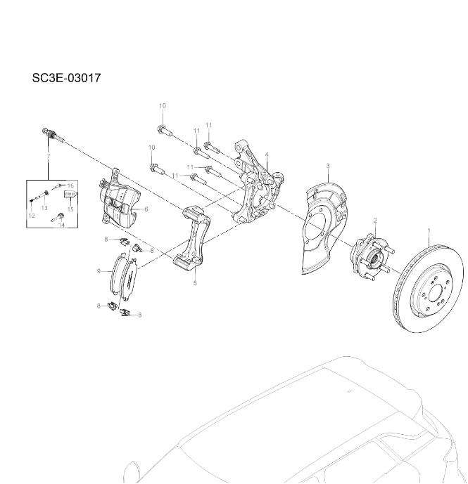 SC3E-03017 Front Brake