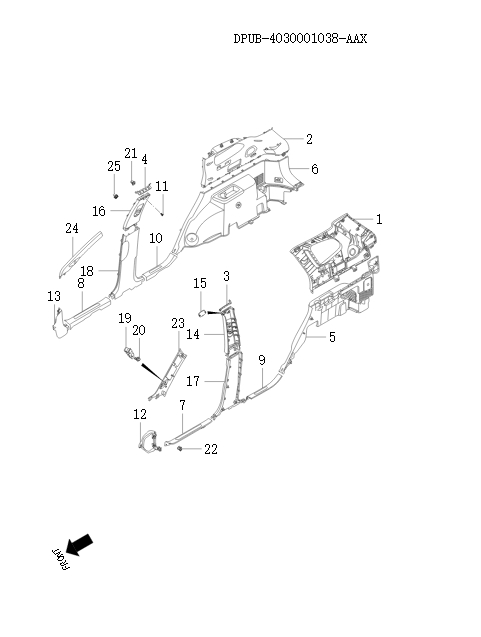 Side panel interior parts    97
