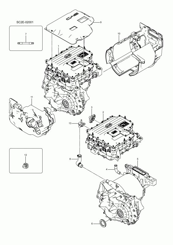 SC2E-02001 Front drive electric assembly