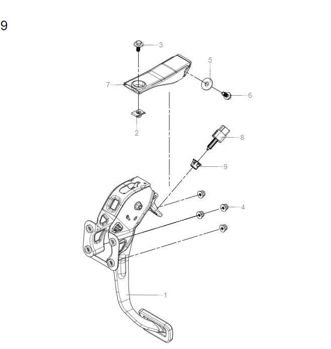 UKEA-03019 brake pedal