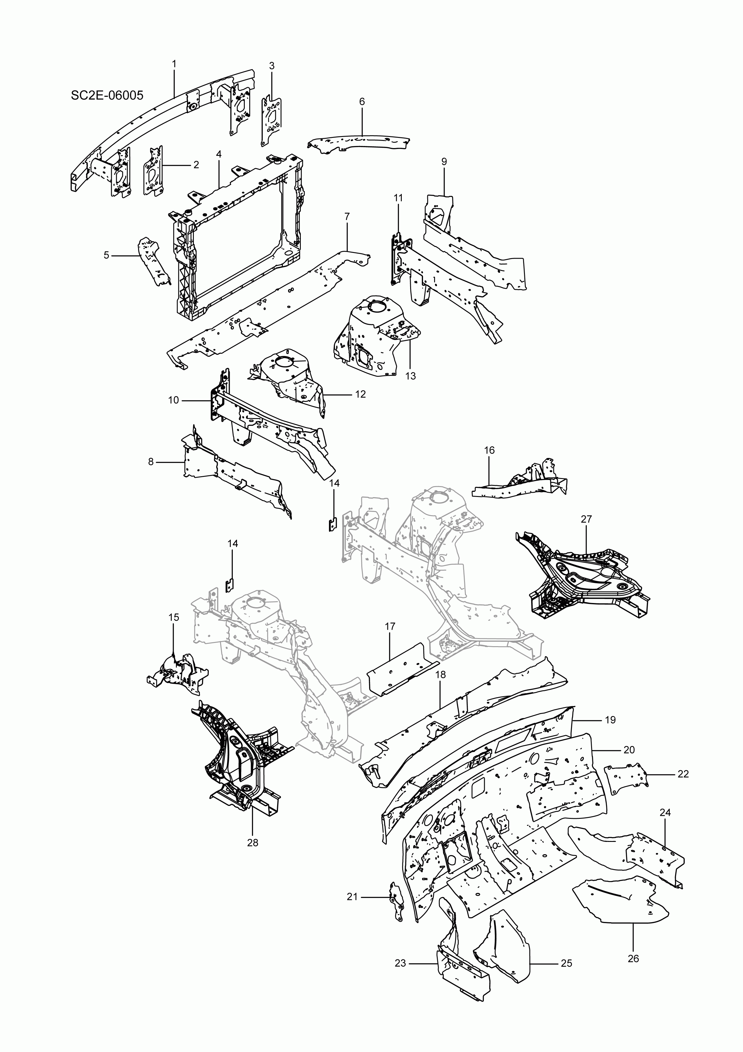 SC2E-06005 front cabin assembly