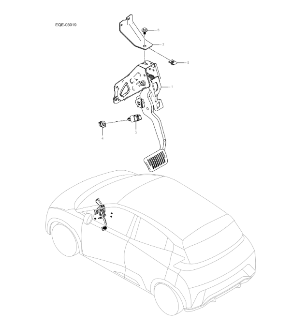 EQE-03019 brake pedal